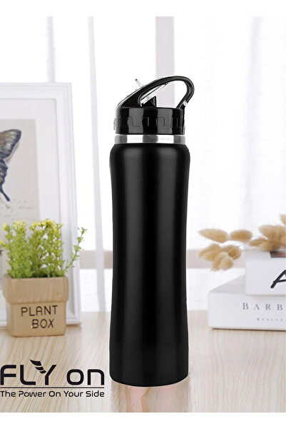 FLYON Pipetli Çift Katmanlı Hem Sıcak Hem Soğuk Muhafazalı Termos Sportif Emzikli Matara Suluk 500 ML