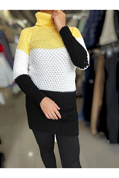 Sublime Butik Pulover de damă, colorat, cu gât