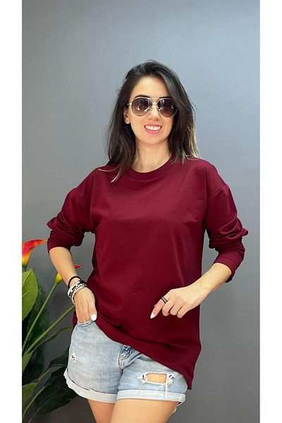 KILIÇ MODA Burgundy Long Sleeve Sweat