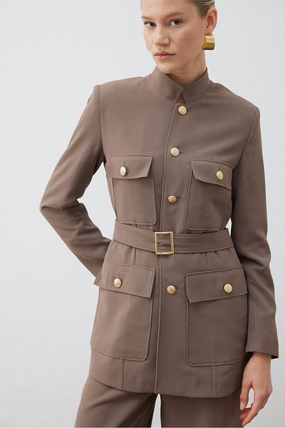 TERZİ DÜKKANI Rına Crepe - Pocket and Trousers Set Etup