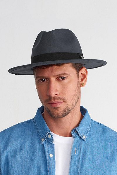 Külah Men's Adjustable Smoked Fedora Hat