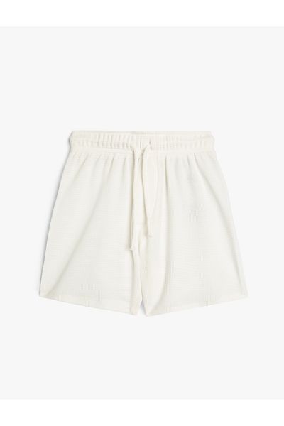 Koton Cotton Basic Shorts - Waist Tied