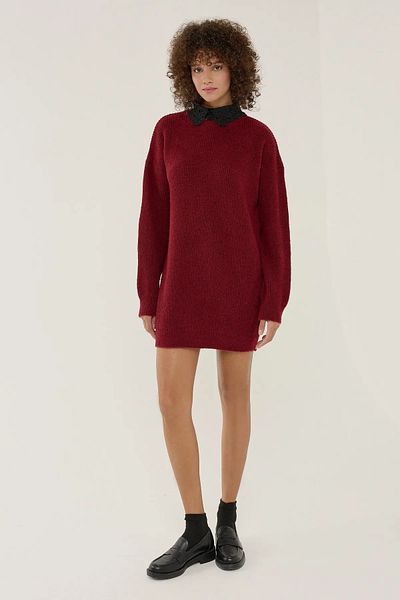 Hiccup Μίνι πλεκτό φόρεμα Crew Neck