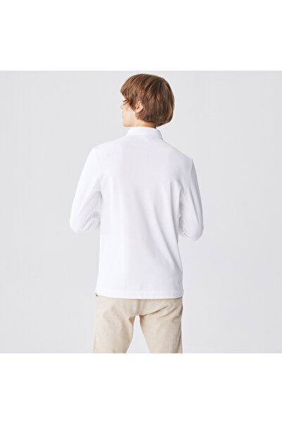 Lacoste Ανδρικό μακρυμάνικο λευκό πόλο Paris Regular Fit