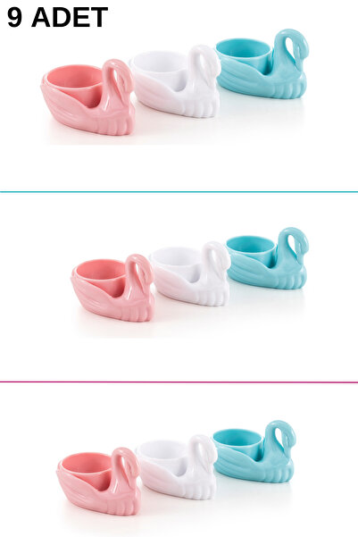 Milat Store 9 Adet Kuğu Yumurtalık Akrilik-Kuğu Lokumluk-9 lu Kuğu Sunumluk ç...