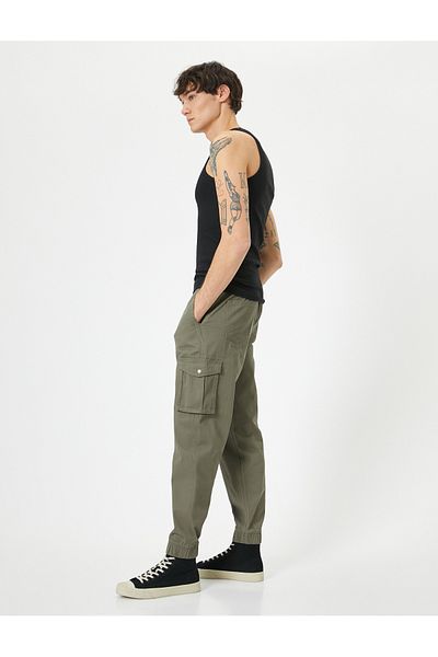 Koton Pantaloni Jogger Slim Fit Cargo Pocket - Talie cu șireturi