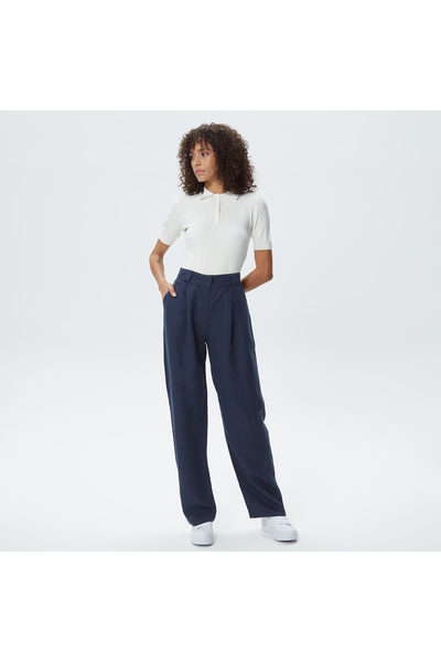 Lacoste Kadın Chino Fit Lacivert Pantolon