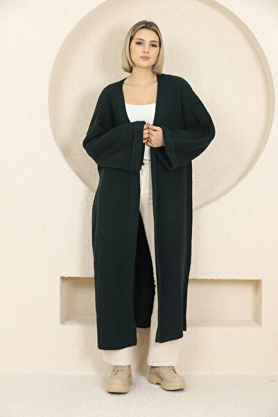 LOS FECHKA سترة تريكو شتوية مريحة برقبة على شكل حرف V وأكمام طويلة وسميكة بطو...