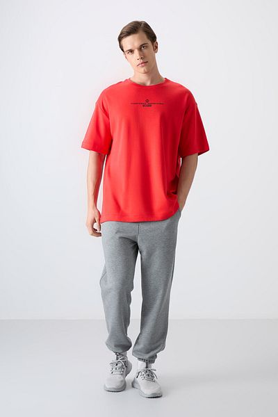TOMMY LIFE Ανδρικό μπλουζάκι με στάμπα Fiesta Cotton Thick Soft Texture Oversize Fit - 88321