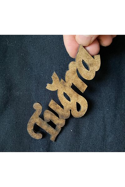 GÜVEN Wooden Supported Name Heart Plexiglass - Engagement Promise Tray, Letter Plexiglass Letter