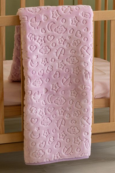 Dinarsu Embos Baby Blanket with Neck Pillow and Gift Box
