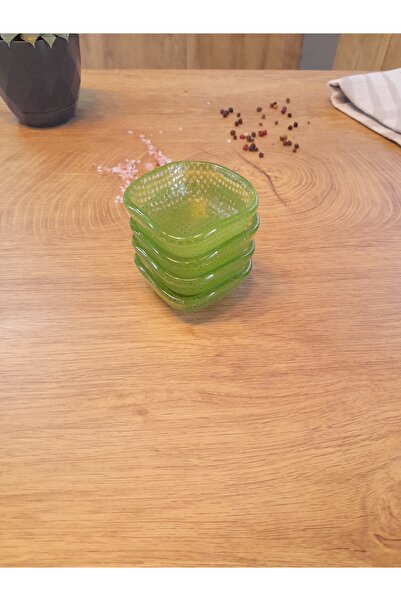 Zuzu 4'lü Organik, Kare, Renkli Pötikare Desenli Sosluk, Reçellik, Çerezlik