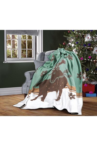 Menta store Patterned Cotton Blanket Double Blanket