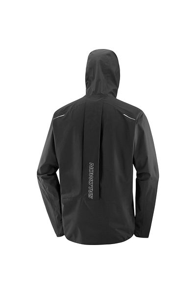 Salomon Bonatti Trail Jkt m Men's Black Running Raincoat Men's Running Raincoat Lc2175000