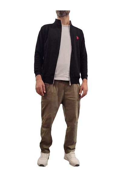 U.S. Polo Assn. БАЗА. Поло 1667362 Черно яке с цип - M St07691-Black-M