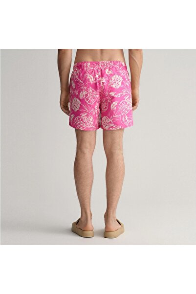 Gant Erkek Pembe Classic Fit Desenli Mayo Şort