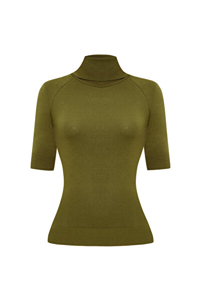 Mudo Fishing Neck Short Sleeve Knitting Sweater