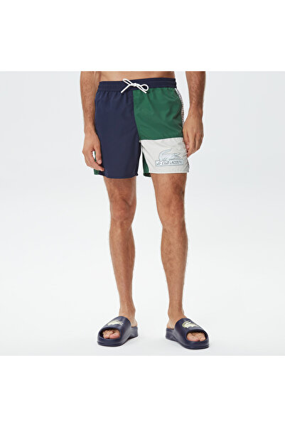 Lacoste Heritage Erkek Renk Bloklu Lacivert Mayo Şort