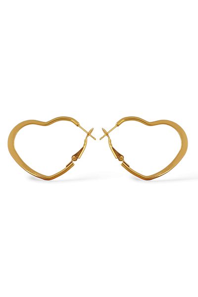 Çlk Accessories حلق على شكل قلب من الفولاذ المقاوم للصدأ (40 ملم)