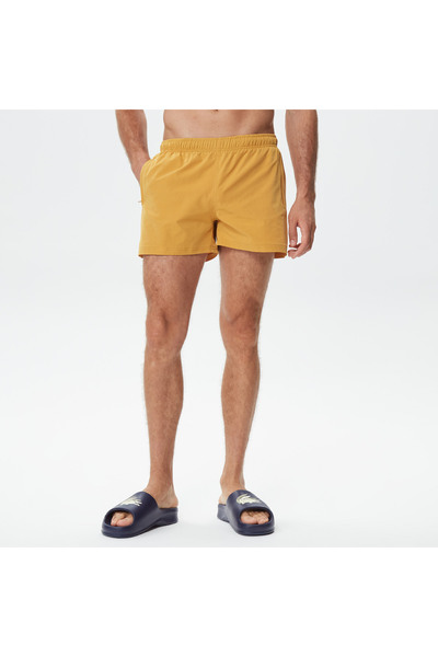 Lacoste Erkek Regular Fit Çizgili Sarı Mayo Şort