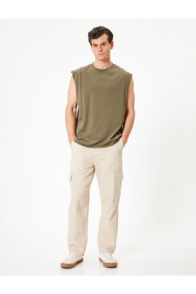 Koton Crew Neck Cotton Sleeveless T-Shirt - Basic