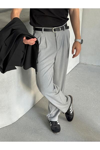 HYMAN Baggy Cut Men's Fabric Trousers