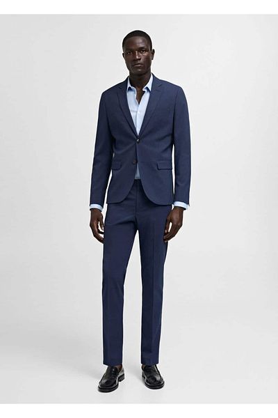MANGO Man Stretch Fabric Super Slim Fit Blazer Jacket