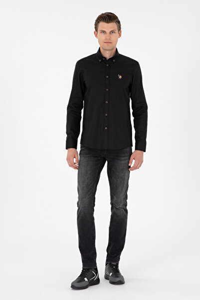 U.S. Polo Assn. Férfi fekete hosszú ujjú alaping 50293847 -VR046