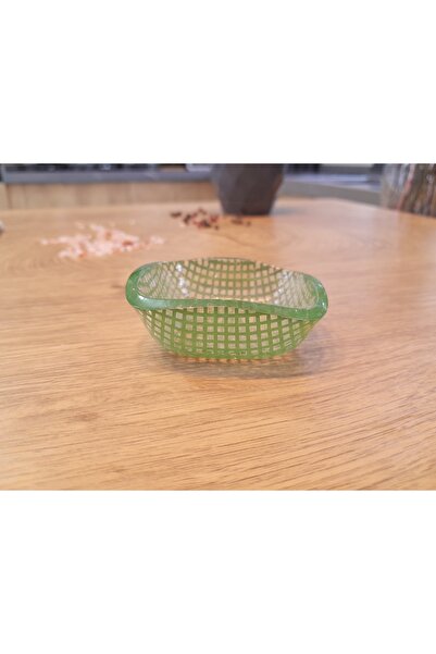 Zuzu 4'lü Organik, Kare, Renkli Pötikare Desenli Sosluk, Reçellik, Çerezlik