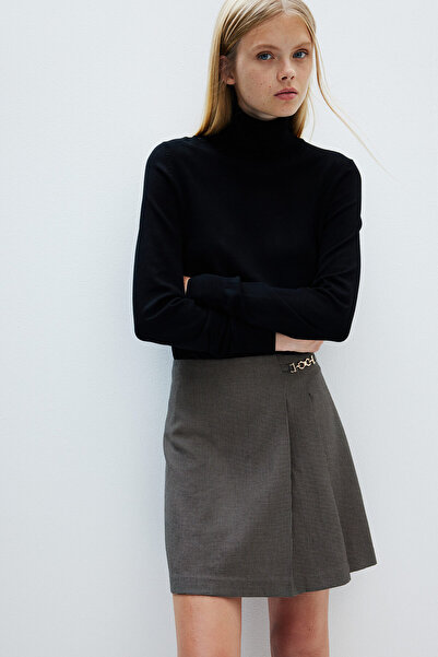 H&M Metal Detaylı Mini Etek