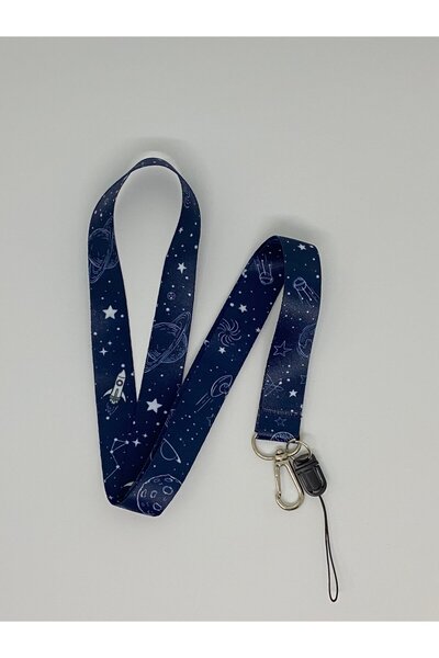 Sağlıkçı Shopping Curea pentru carduri cu șnur pentru gât cu tematică Galaxy