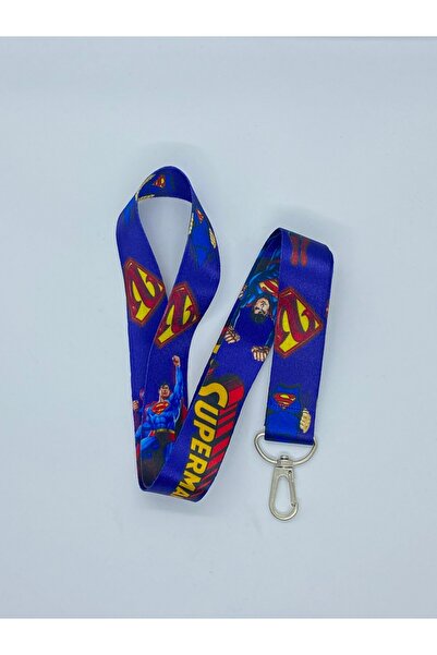 Sağlıkçı Shopping Superman Temalı Boyun İpi Kart Askısı