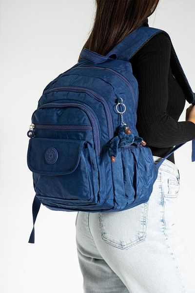 DUOMİNO Crinkle Waterproof Dimensiune mare Bleumarin Clinker Rucsac/laptop Geantă de școală de călătorie Liceu