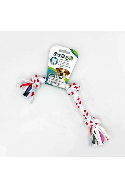 Eurodog Floss Three Knots Red White Dot 15 cm Zngzr