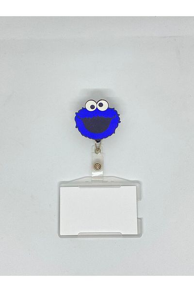 Sağlıkçı Shopping Sesame Street Cookie Monster Themed Yoyo Card Holder Yoyo Badge Holder