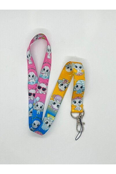 Sağlıkçı Shopping Curea pentru carduri cu șnur pentru gât cu tematică elefant