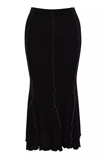 Keikei Siyah triko orta boy etek