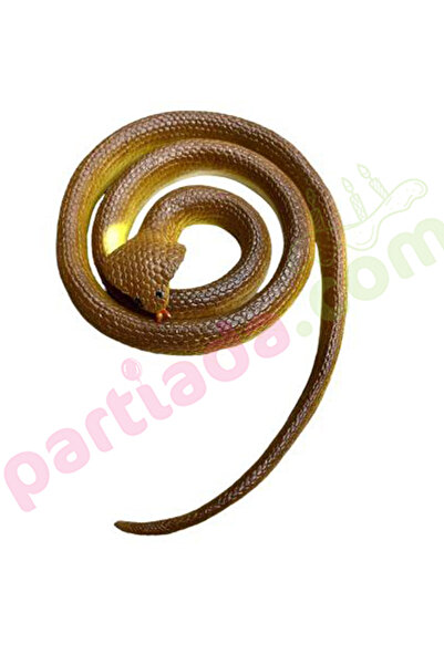 PARTİADA SİLİKON KOBRA YILAN KAHVERENGİ 80 CM