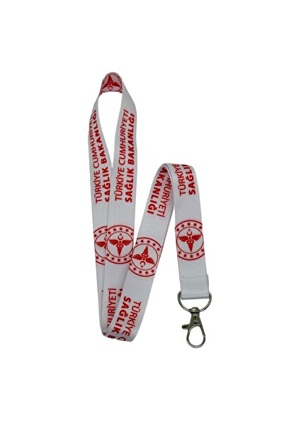 Sağlıkçı Shopping Sağlık Bakanlığı Beyaz Temalı Boyun İpi Kart Askısı