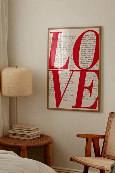 Taranist Χάρτινη αφίσα Χοντρό έπιπλα Love Love γράμματα