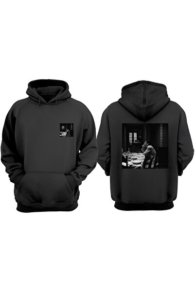 THEWERT سويت شيرت أسود بتصميم طاولة طعام للجنسين من مايكل كورليوني مطبوع من ا...