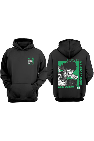THEWERT سويت شيرت أسود بتصميم AnimeIzuku Mıdorıya My Hero Academia للجنسين مط...