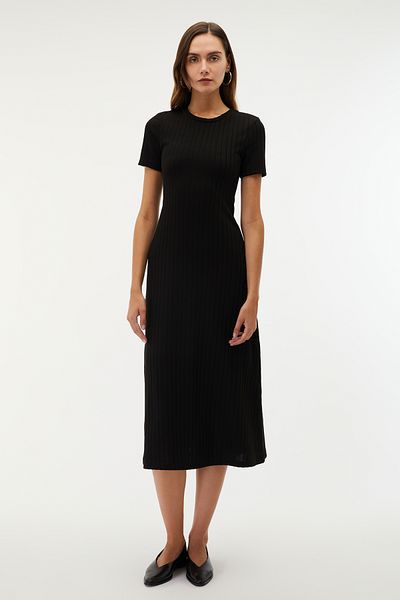 Mudo A Form Short Sleeve Long Dress