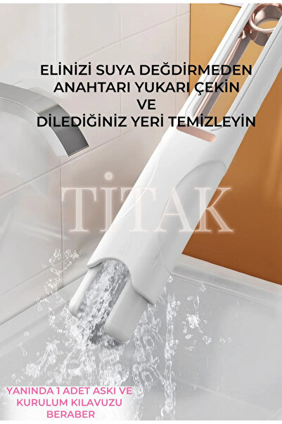 TİTAK Taşınabilir Mini Mop Kendinden Sıkmalı Mini Temizlik Paspası || Mutfak-araba-banyo-camlarda Kullanım