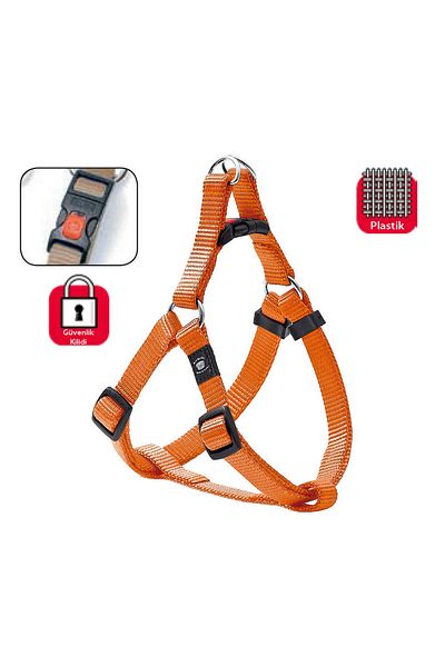 Karlie Karlıe Lockable Chest Collar S/M 35-60cm Orange 485125
