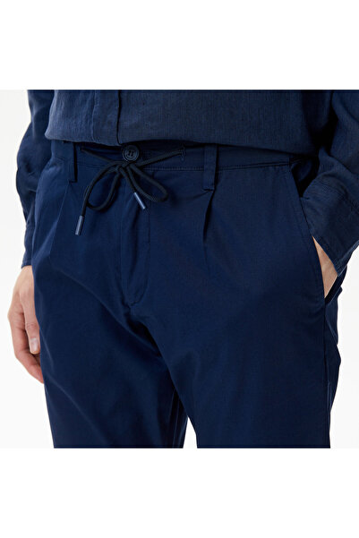 Lacoste Erkek Tapered Fit Chino Lacivert Pantolon