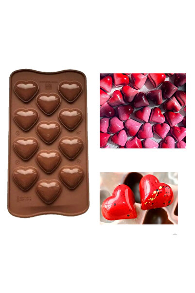Şenhomee قالب شوكولاتة سيليكون - قالب قلب وصابون وثلج