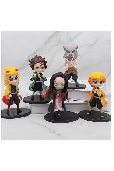 e-life shop مجموعة شخصيات الرسوم المتحركة Demon Slayer Demon Slayers - Z. Agatsuma، T. Kamado، I. Hashibira، N. Chan، K. Rengoku