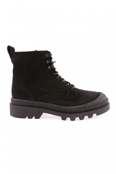 DGN 16157-22k Ανδρικές μπότες με κορδόνια Stretch Casual Μαύρο καστόρι από γνήσιο δέρμα