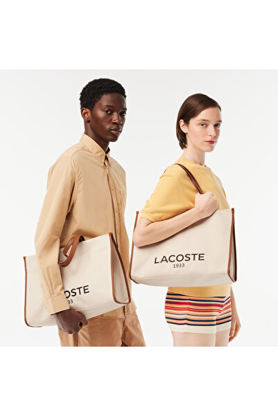 Lacoste Heritage Canvas Unisex Bej Omuz Çantası